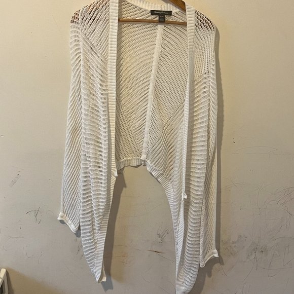 TOMMY BAHAMA | Women's Lace Open Front Cardigan Sweater White Size Medium - Picture 1 of 4